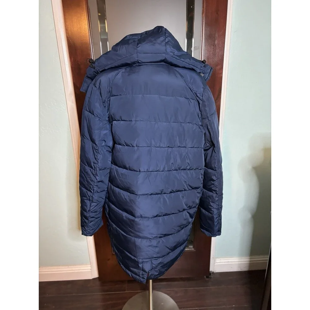 LUXURY Designer Robert Graham Blue Quilted Parka Puffer Jacket Sz Small  $498